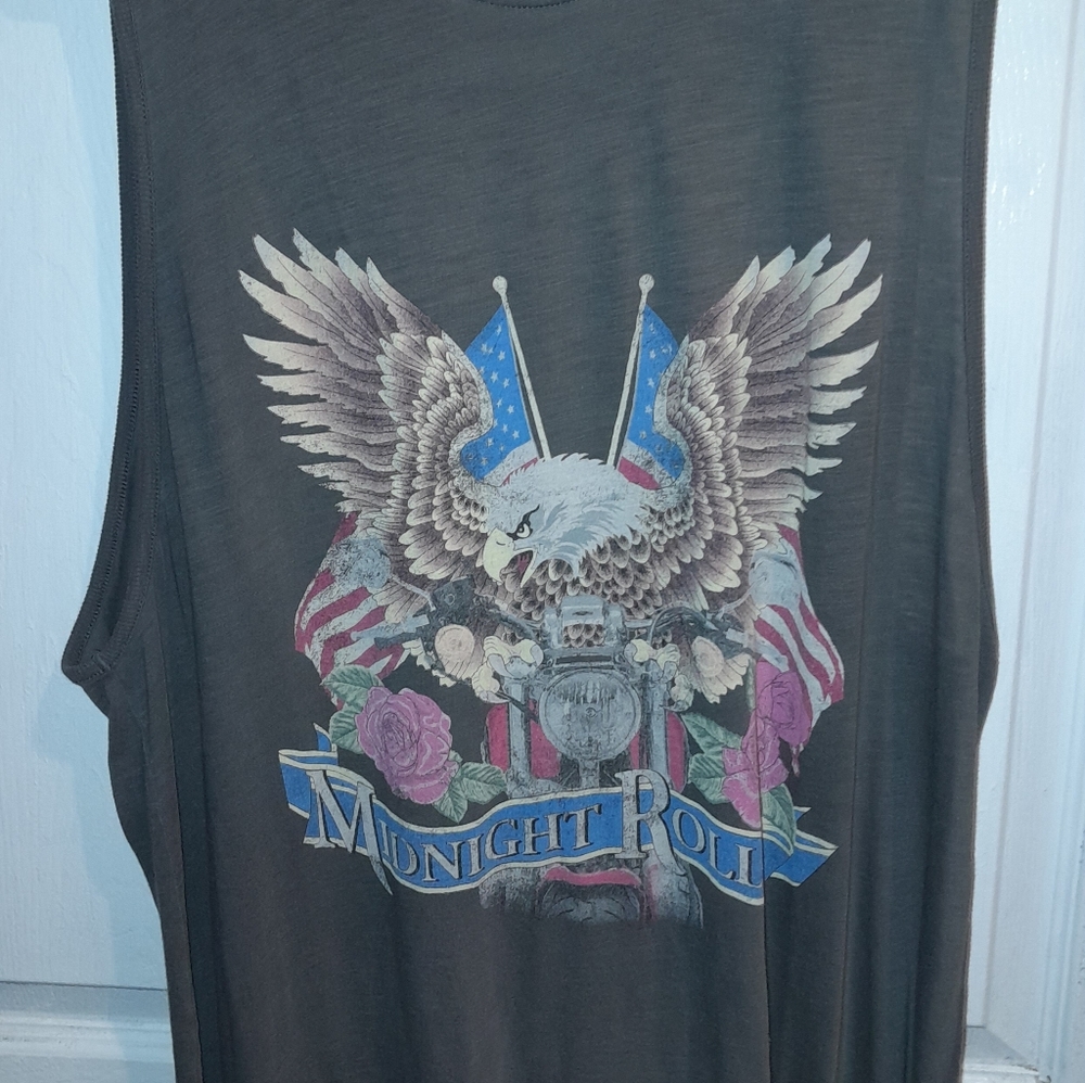 Spell Graphic Tank Top - Black and Blue - Picture 2 of 4